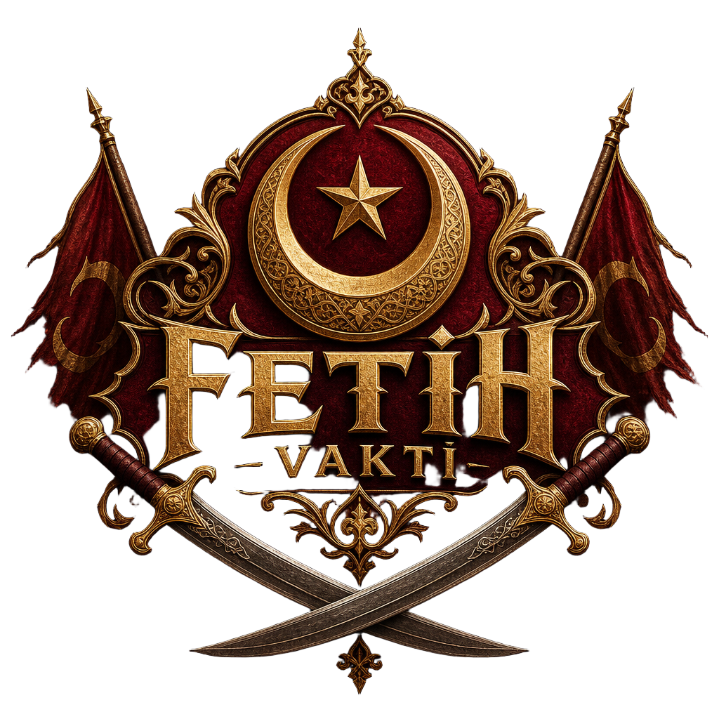 Fetih Vakti amblemi — kum saati ve yatağan kılıcı