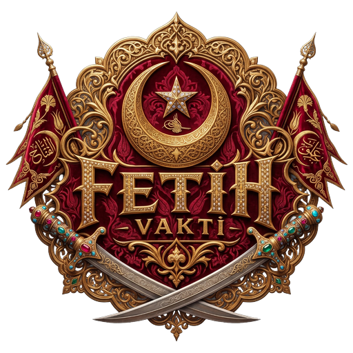 Fetih Vakti amblemi — kum saati ve yatağan kılıcı